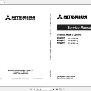 Mitsubishi Forklift FB20NT Service Manual 1