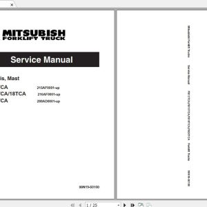 Mitsubishi Forklift FB20TCA Service Manual 1