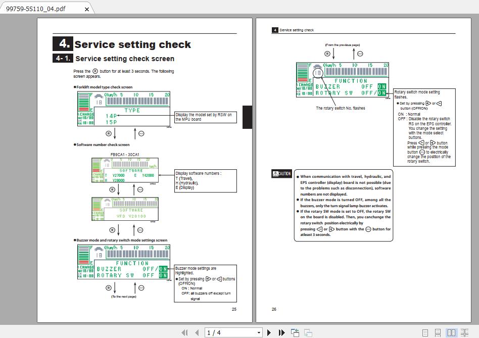 Mitsubishi Forklift FB25CA1 Service Manual 2