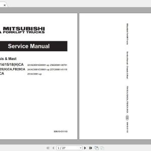 Mitsubishi Forklift FB25CA Service Manual 1
