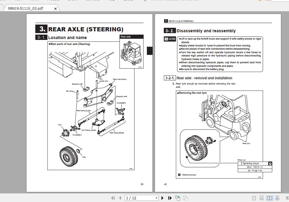 Mitsubishi Forklift FB25CA Service Manual 2
