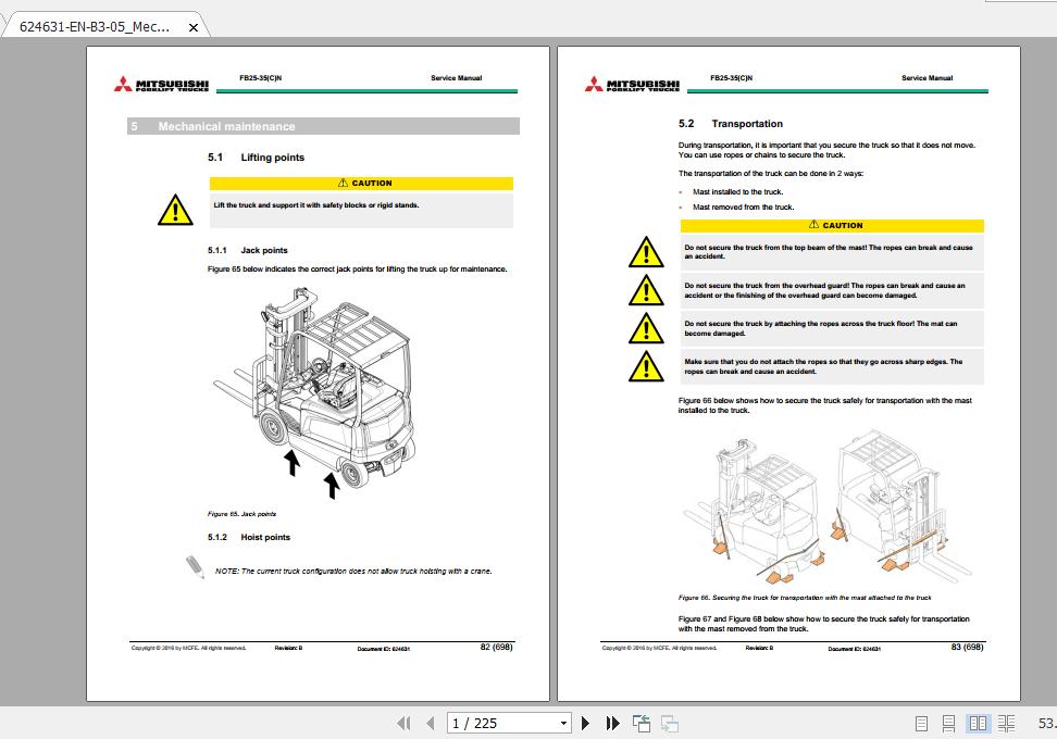 Mitsubishi Forklift FB25CN Service Manual 2