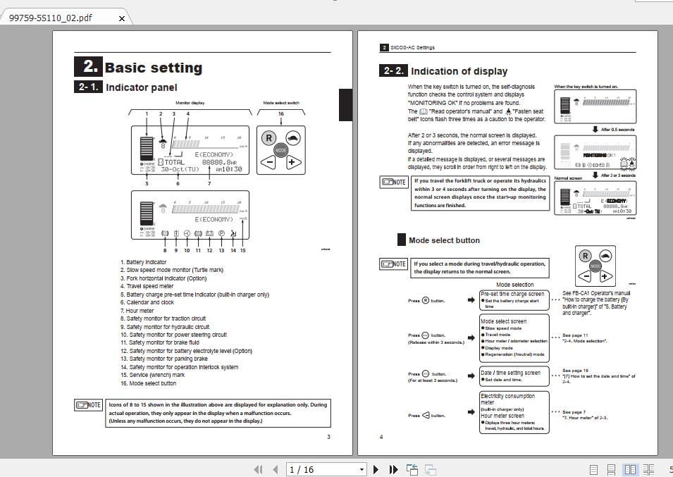 Mitsubishi Forklift FB25HCA1 Service Manual 2