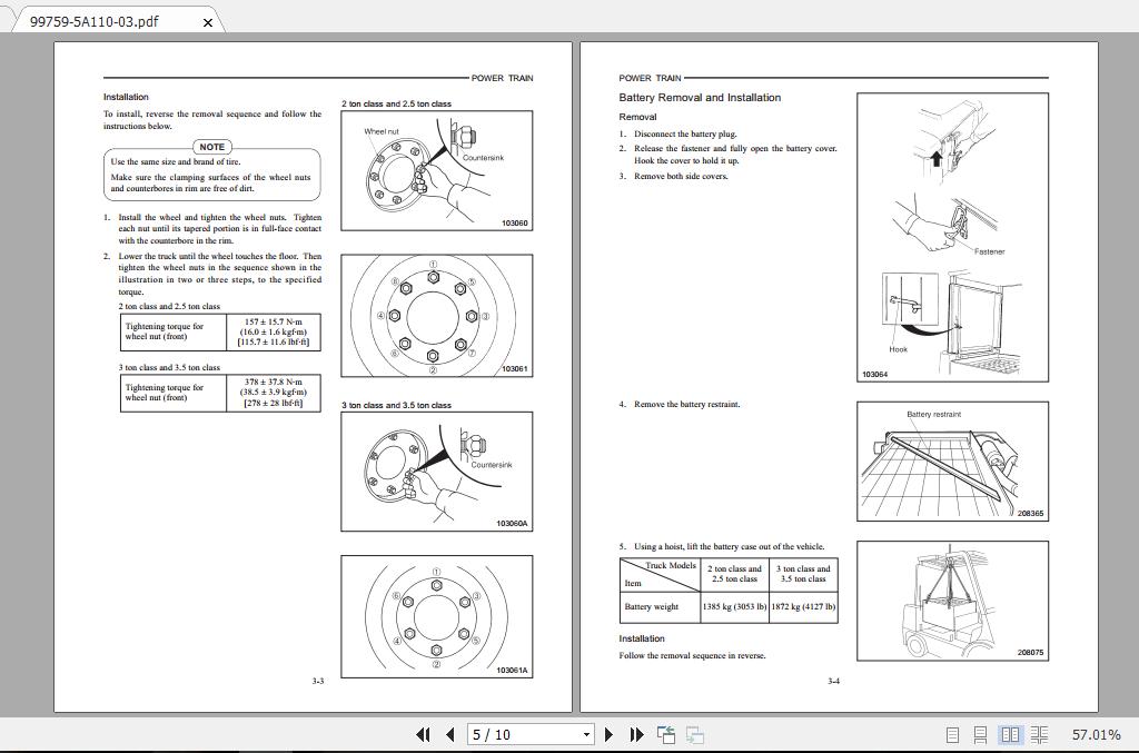 Mitsubishi Forklift FB25K PAC Service Manual 2