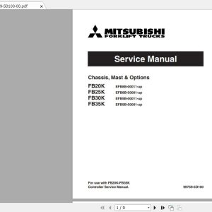 Mitsubishi Forklift FB25K Service Manual 1
