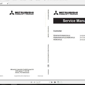 Mitsubishi Forklift FB28CA1J Service Manual 1