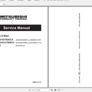 Mitsubishi Forklift FB28CA Service Manual 1