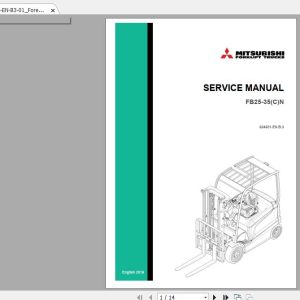 Mitsubishi Forklift FB30CN Service Manual 1
