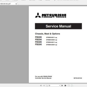 Mitsubishi Forklift FB30K Service Manual 1
