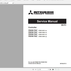 Mitsubishi Forklift FB35K PAC Service Manual 1