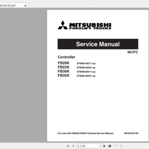 Mitsubishi Forklift FB35K Service Manual 1