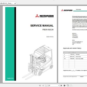 Mitsubishi Forklift FB35N Service Manual 1