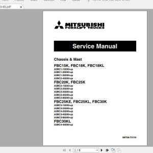 Mitsubishi Forklift FBC15K Service Manual 1