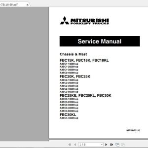 Mitsubishi Forklift FBC18K Service Manual 1