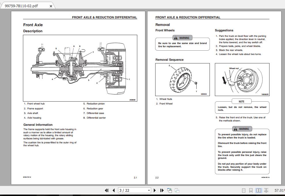Mitsubishi Forklift FBC18LN Service Manual 2