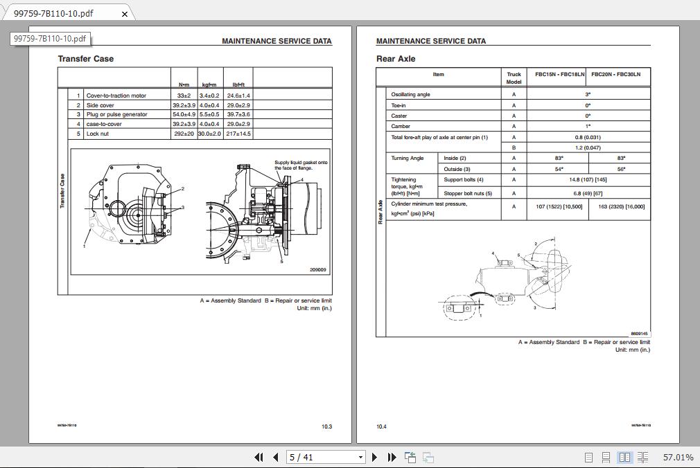 Mitsubishi Forklift FBC18N Service Manual 2