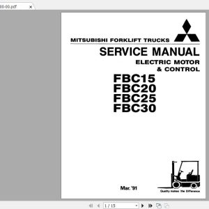 Mitsubishi Forklift FBC20 Service Manual 1