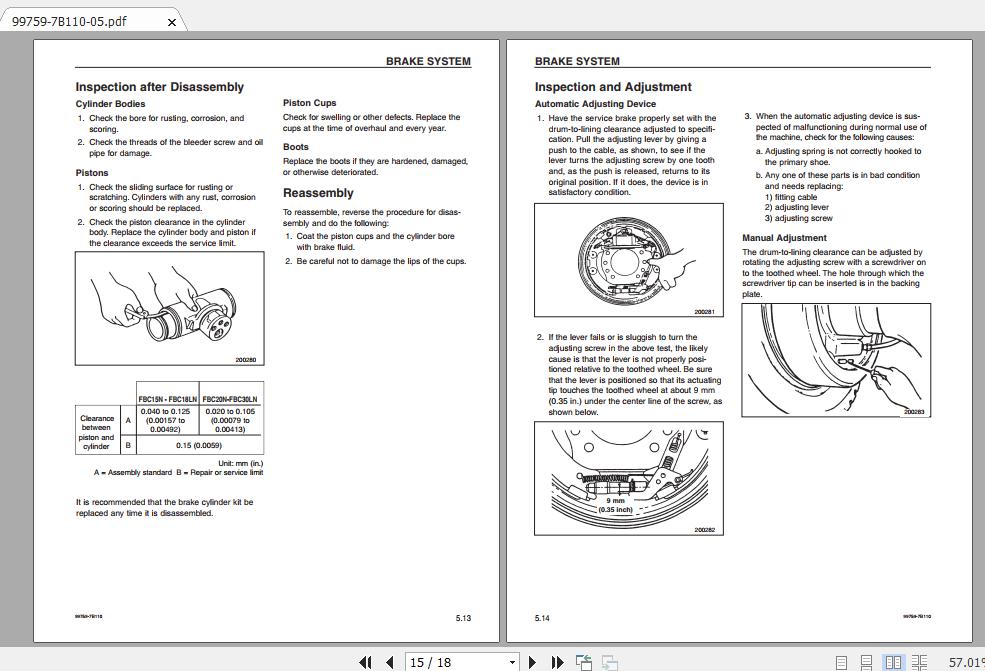 Mitsubishi Forklift FBC25EN Service Manual 2