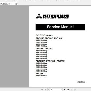 Mitsubishi Forklift FBC25KL Service Manual 1