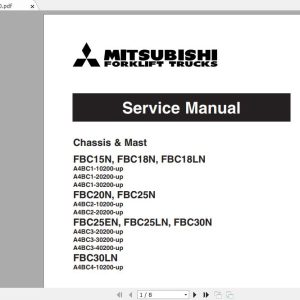 Mitsubishi Forklift FBC25LN Service Manual 1