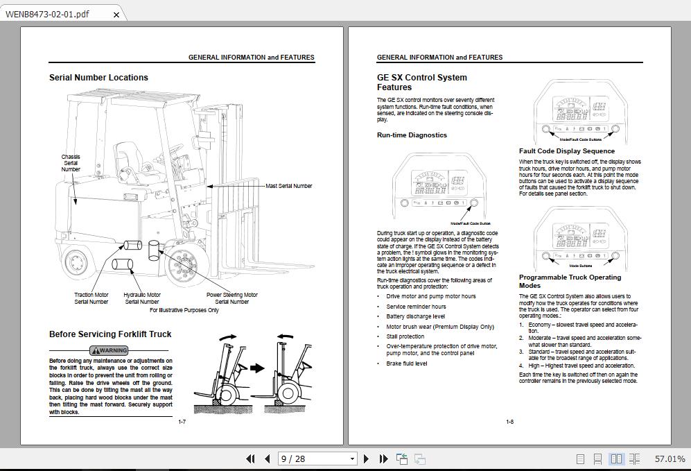 Mitsubishi Forklift FBC35N Service Manual 1
