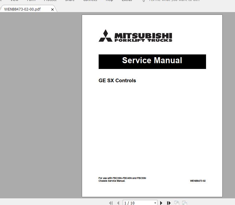 Mitsubishi Forklift FBC40N Service Manual 1