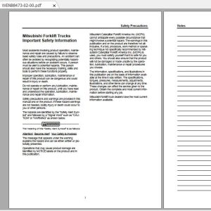 Mitsubishi Forklift FBC55N Service Manual 1