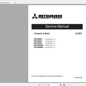 Mitsubishi Forklift FD120N1 Service Manual 1