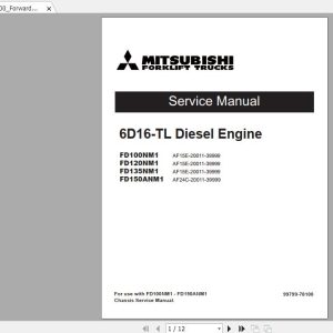 Mitsubishi Forklift FD120NM1 Service Manual 1
