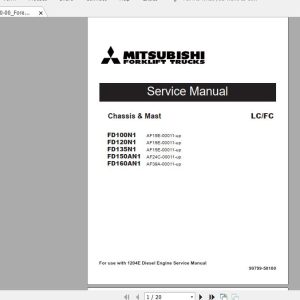 Mitsubishi Forklift FD135N1 Service Manual 1