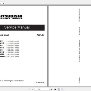Mitsubishi Forklift FD135NM1S Service Manual 1