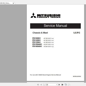 Mitsubishi Forklift FD150AN1 Service Manual 1