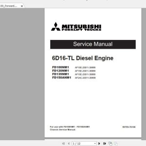 Mitsubishi Forklift FD150ANM1S Service Manual 1 2