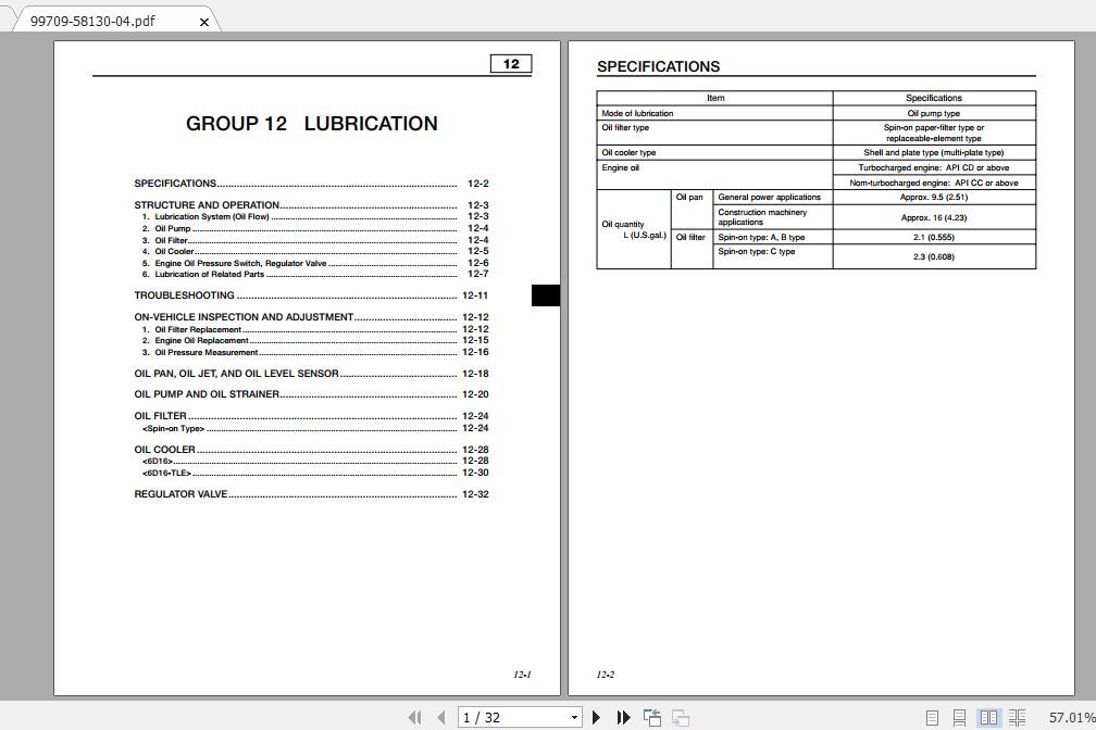 Mitsubishi Forklift FD150A Service Manual 2