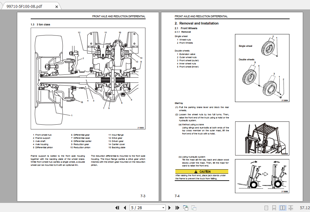 Mitsubishi Forklift FD20CN Service Manual 2