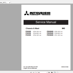 Mitsubishi Forklift FD20HS Service Manual 1