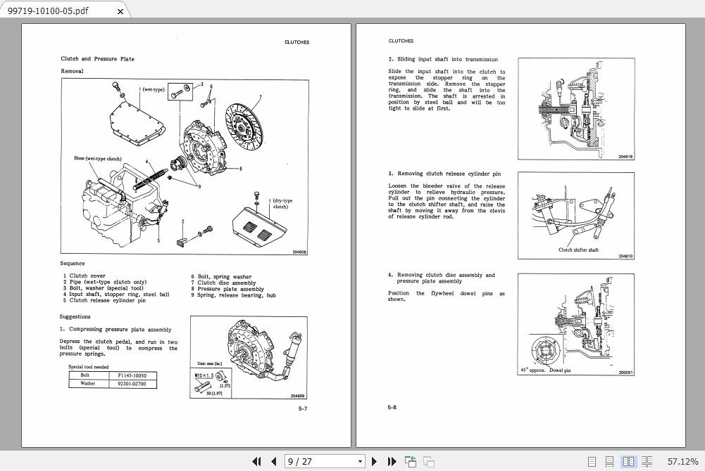 Mitsubishi Forklift FD20 Service Manual 2