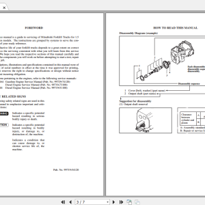 Mitsubishi Forklift FD25K MC Service Manual 1