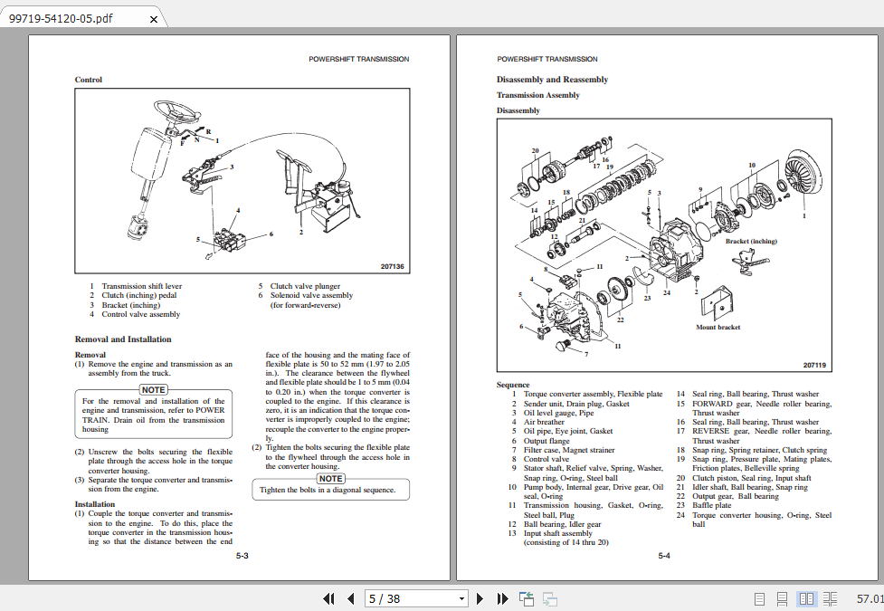 Mitsubishi Forklift FD25K MC Service Manual 2