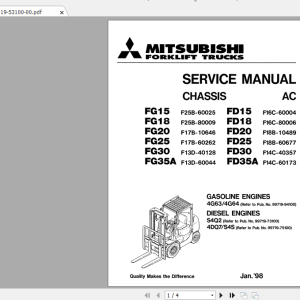 Mitsubishi Forklift FD30 Service Manual 1