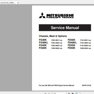 Mitsubishi Forklift FD40KL Service Manual 1
