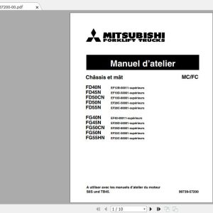 Mitsubishi Forklift FD45N Service Manual 1