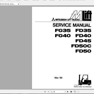 Mitsubishi Forklift FD45 Service Manual 1