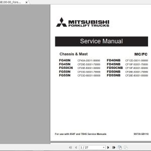 Mitsubishi Forklift FD50CNB Service Manual 1
