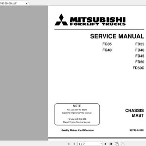 Mitsubishi Forklift FD50C Service Manual 1