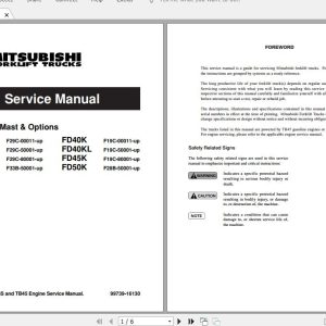 Mitsubishi Forklift FD50K Service Manual 1