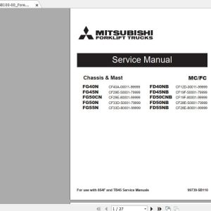 Mitsubishi Forklift FD50NB Service Manual 1