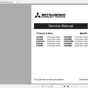 Mitsubishi Forklift FD55NB Service Manual 1