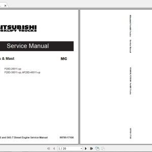 Mitsubishi Forklift FD60NMS Service Manual 1