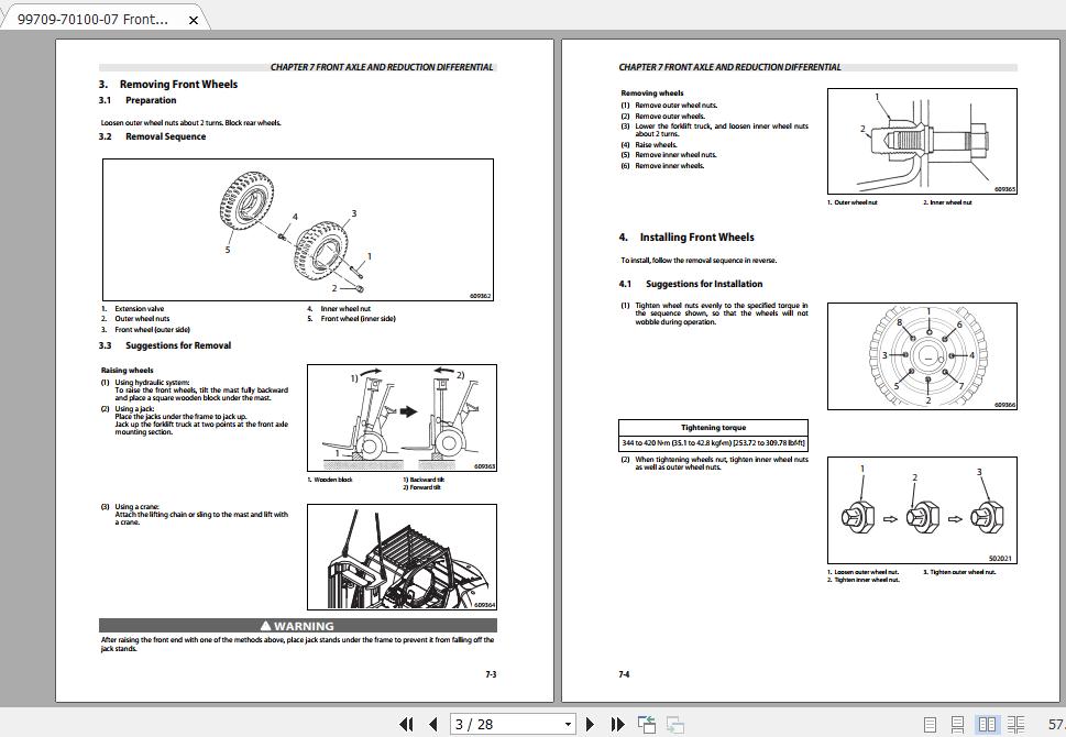 Mitsubishi Forklift FD70N1 Service Manual 3